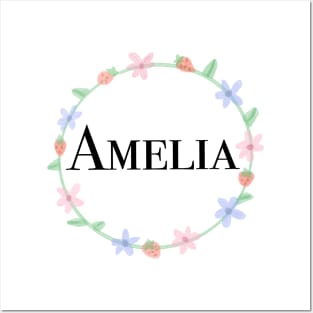 Amelia name design Posters and Art